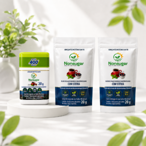 Kit NonSugar — Pote 20g + 2 Refis 20g