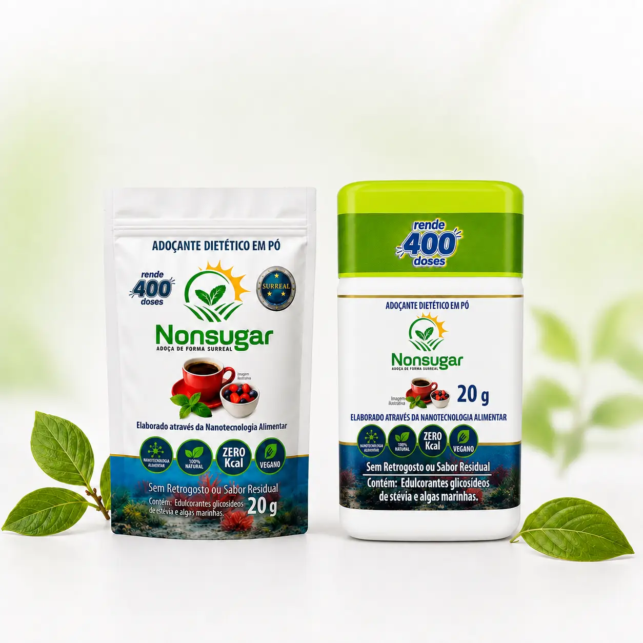 Pote e refil NonSugar 20g